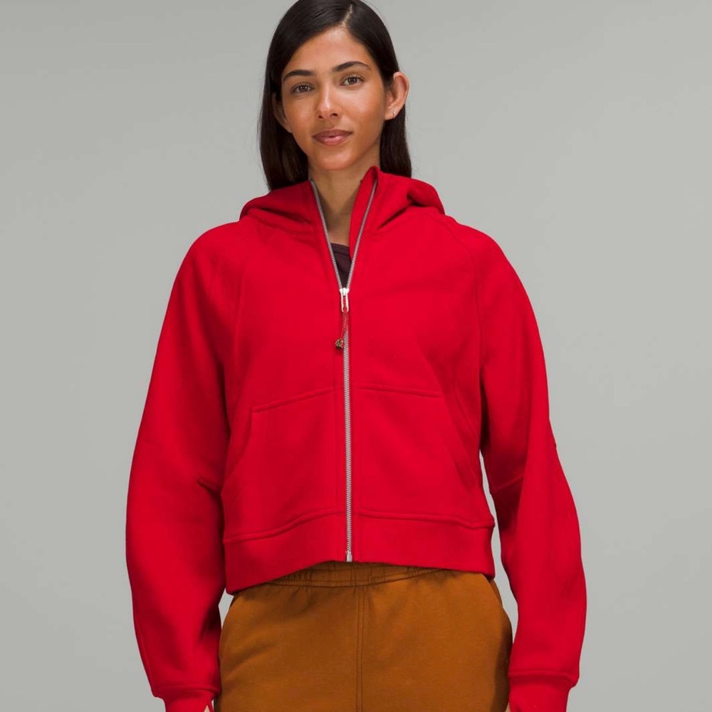 Dark Red Lululemon Oversized Scuba Full Zip